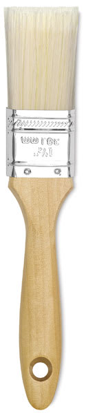 Open in modal - Linzer Bristle/Polyester Gesso Brushes - 1 1/2" Gesso Brush shown upright
