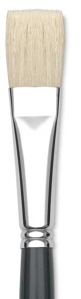 Open in modal - SNAP! Series 9700 Natural Bristle Brushes - Closeup of Flat brush shown