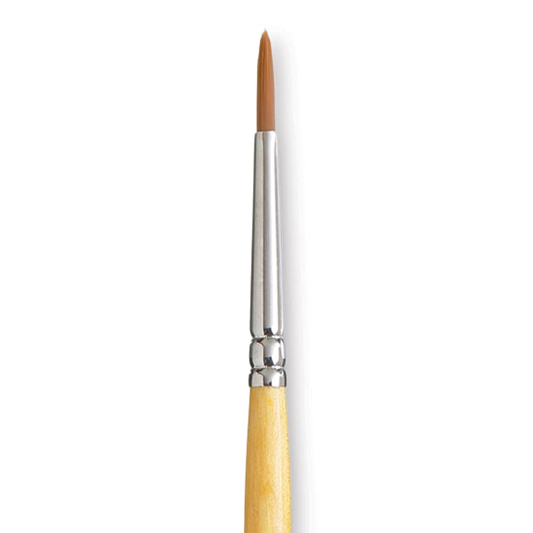 Open in modal - Princeton Snap! Golden Taklon Brush - Round, Short Handle, Size 2
