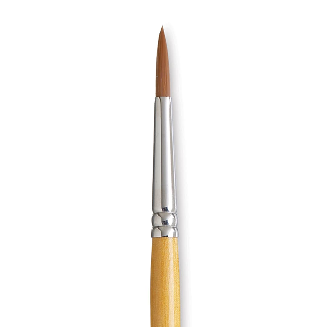 Open in modal - Princeton Snap! Golden Taklon Brush - Round, Short Handle, Size 6