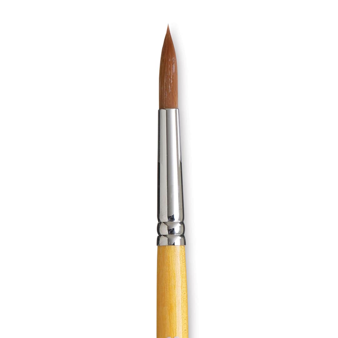 Open in modal - Princeton Snap! Golden Taklon Brush - Round, Short Handle, Size 10