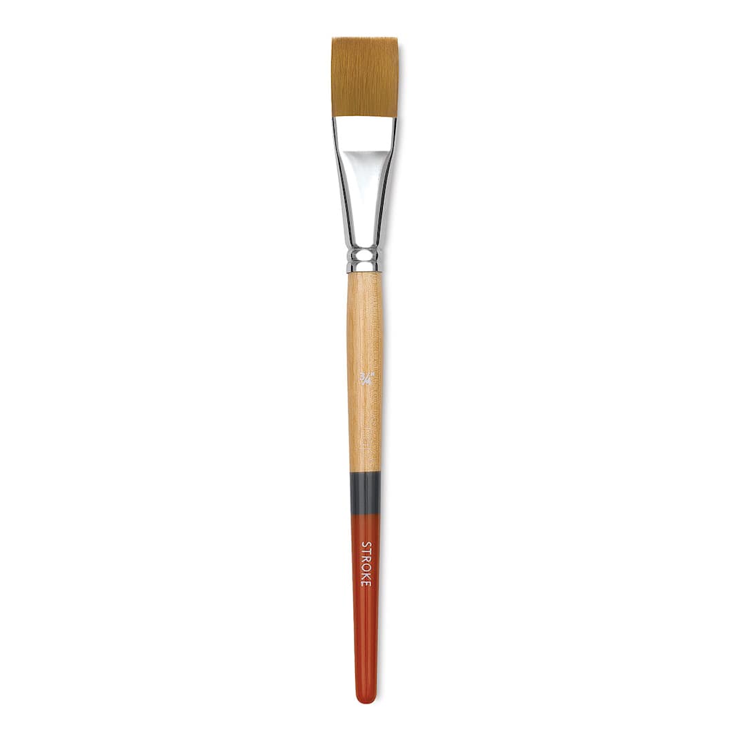 Open in modal - Princeton Snap! Golden Taklon Brush - Stroke, Short Handle, Size 3/4"