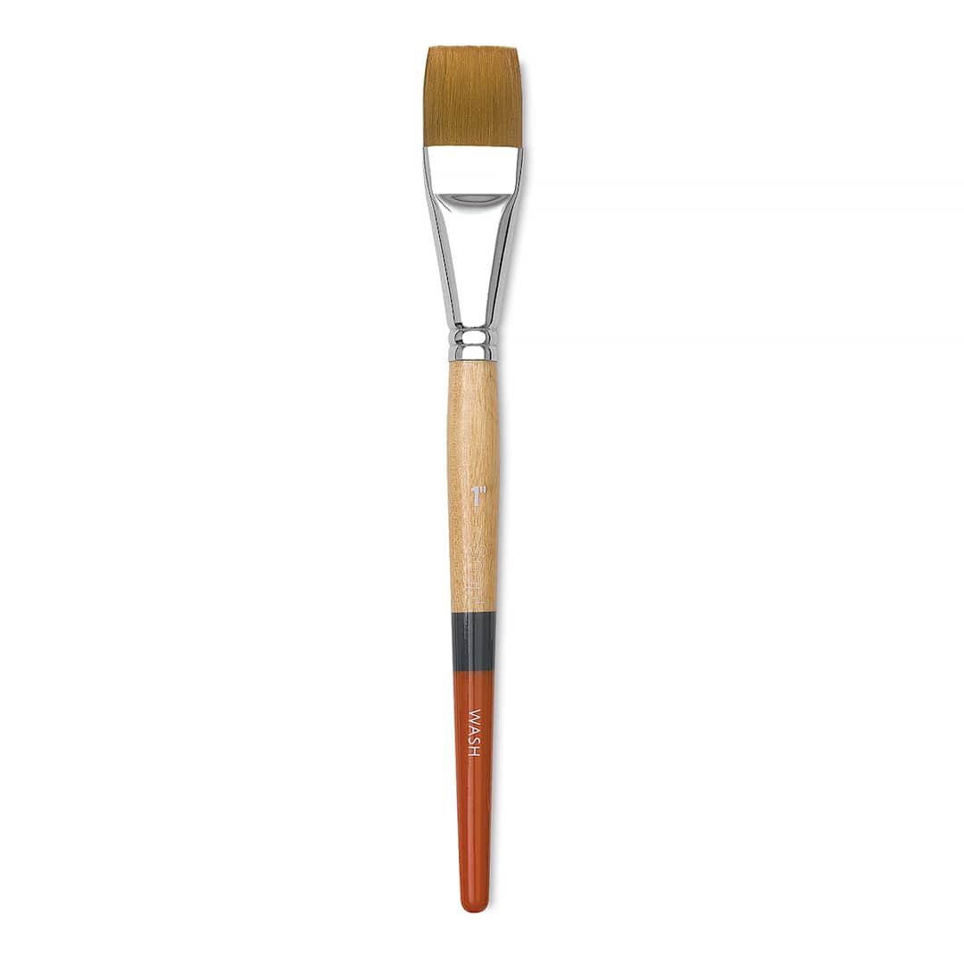 Open in modal - Princeton Snap! Golden Taklon Brush - Wash, Short Handle, Size 1