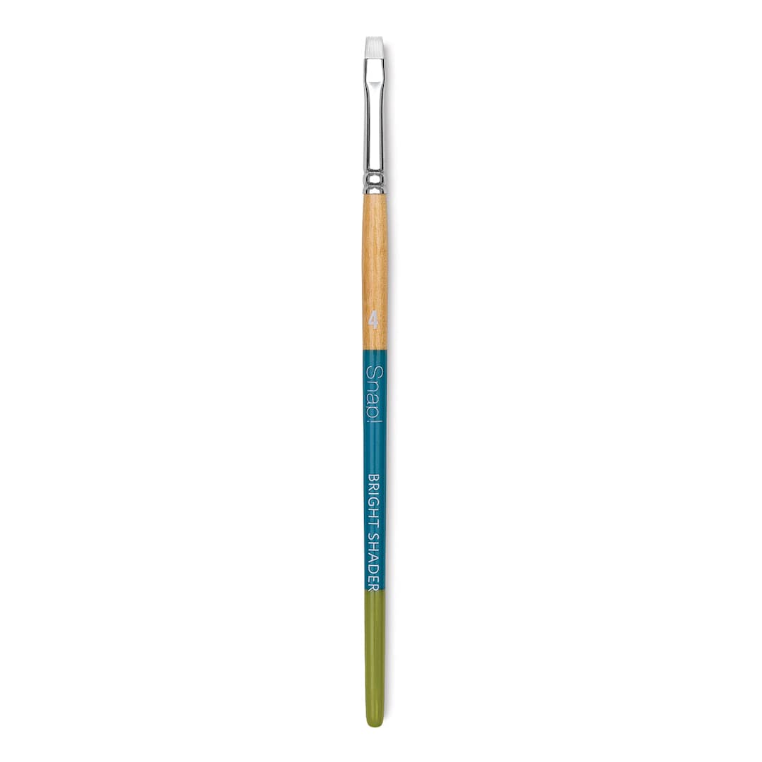 Open in modal - Princeton Snap! White Taklon Brush - Bright Shader, Short Handle, Size 4