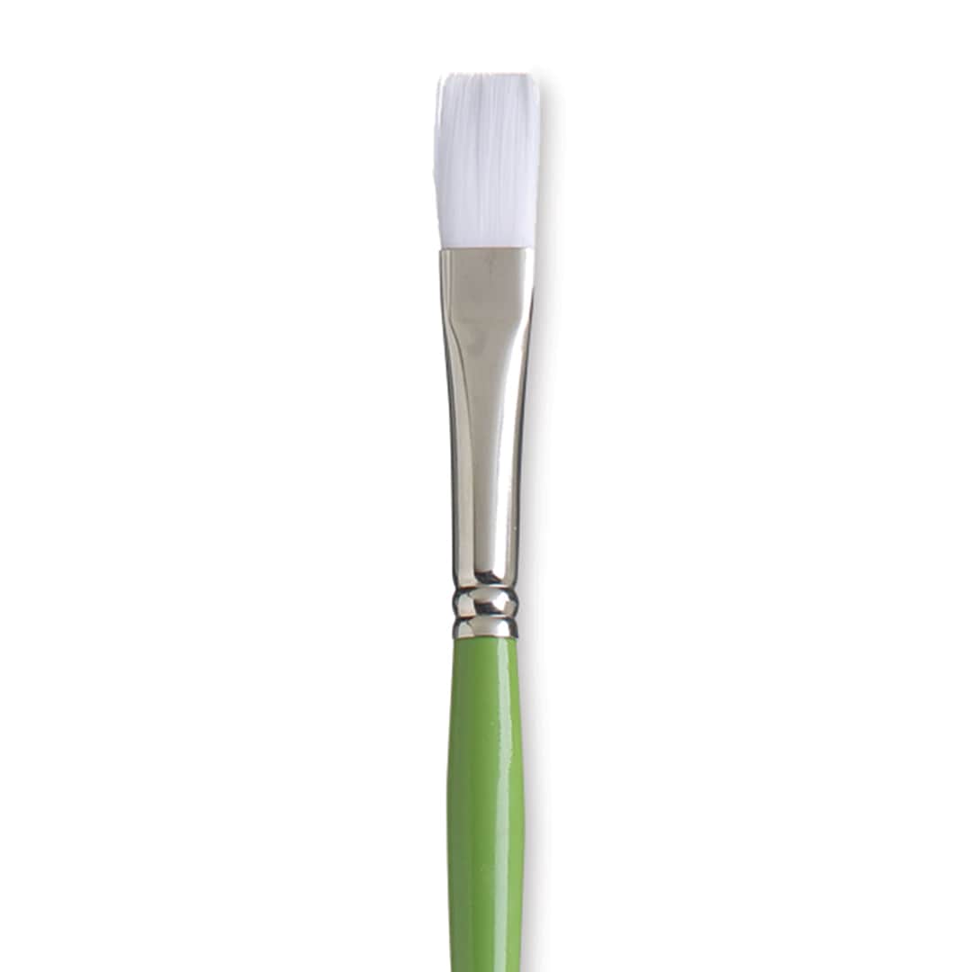 Open in modal - Princeton Snap! White Taklon Brush - Flat, Long Handle, Size 6