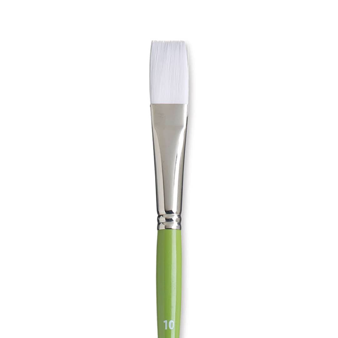 Open in modal - Princeton Snap! White Taklon Brush - Flat, Long Handle, Size 10