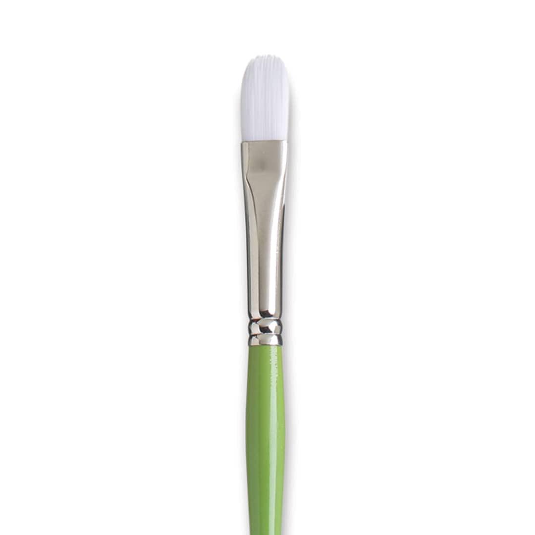 Open in modal - Princeton Snap! White Taklon Brush - Filbert, Long Handle, Size 6