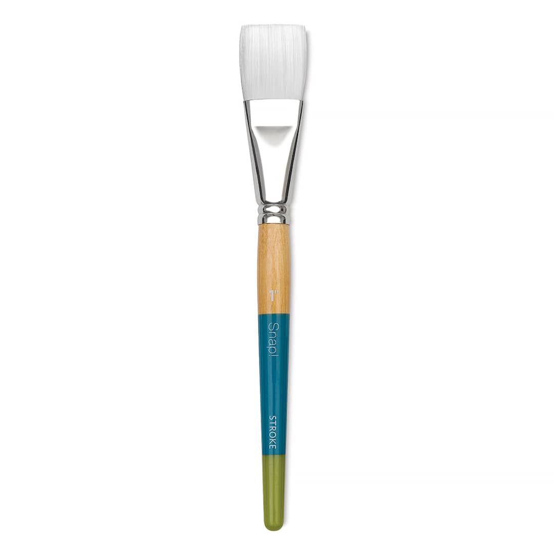 Open in modal - Princeton Snap! White Taklon Brush - Stroke, Short Handle, 1"