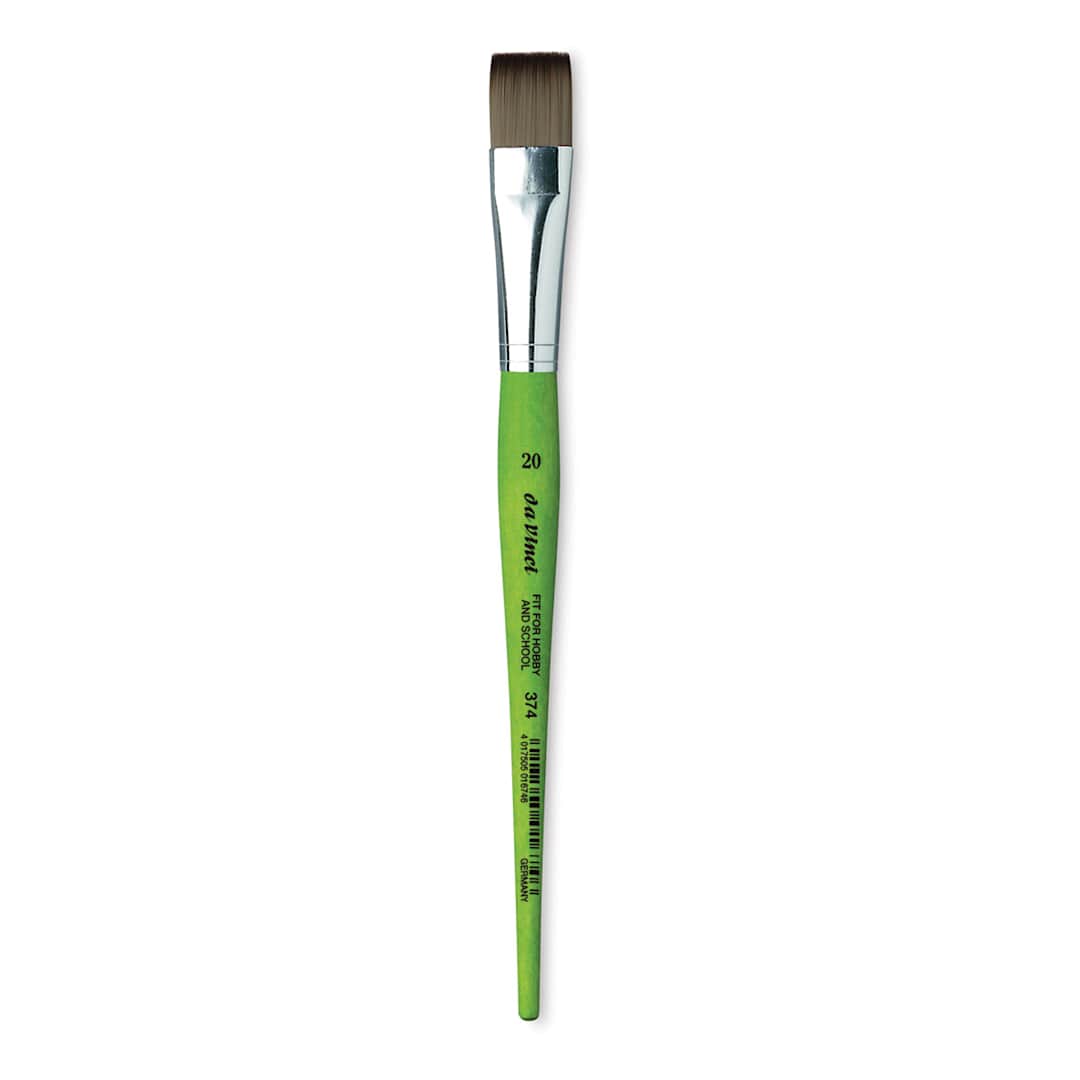 Open in modal - Da Vinci Fit For School & Hobby Brush - Flat, Size 20, Short Handle