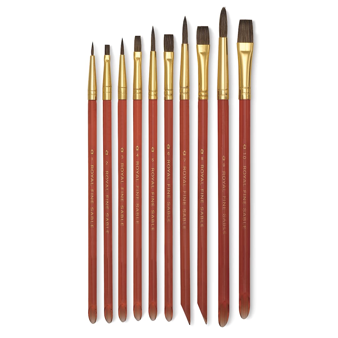 Open in modal - Royal & Langnickel Classroom Assortment - Set of 120, each brush type and size in full length