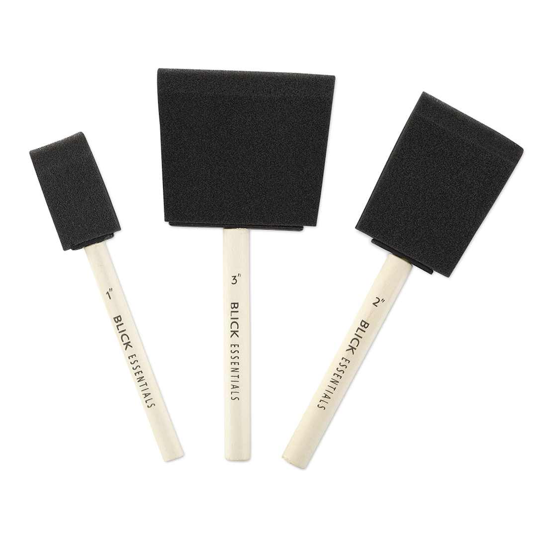Open in modal - Blick Essentials Value Foam Brushes - Set of 3