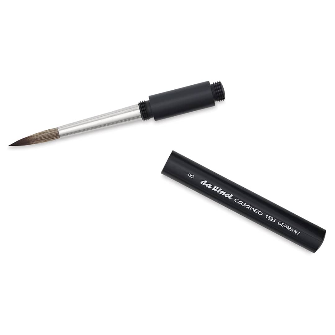 Open in modal - Da Vinci Casaneo Synthetic Squirrel Watercolor Brush - Travel Round