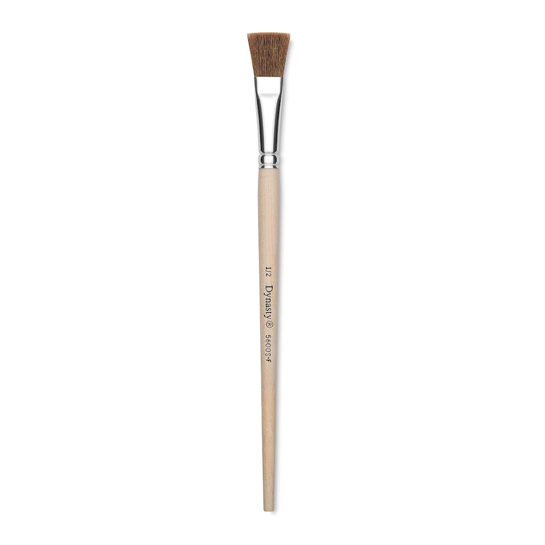 Open in modal - Faux Camel Watercolor Brushes - Single Flat brush upright