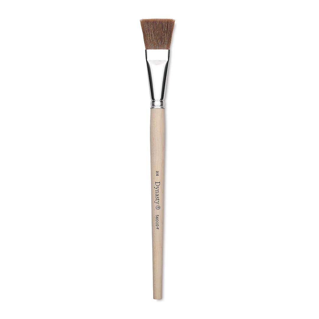 Open in modal - Dynasty Faux Camel Watercolor Brush - Flat, Size 3/4