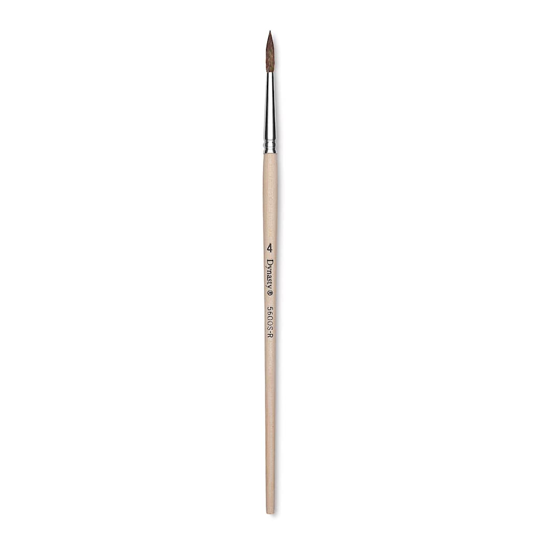 Open in modal - Dynasty Faux Camel Watercolor Brush - Round, Size 4