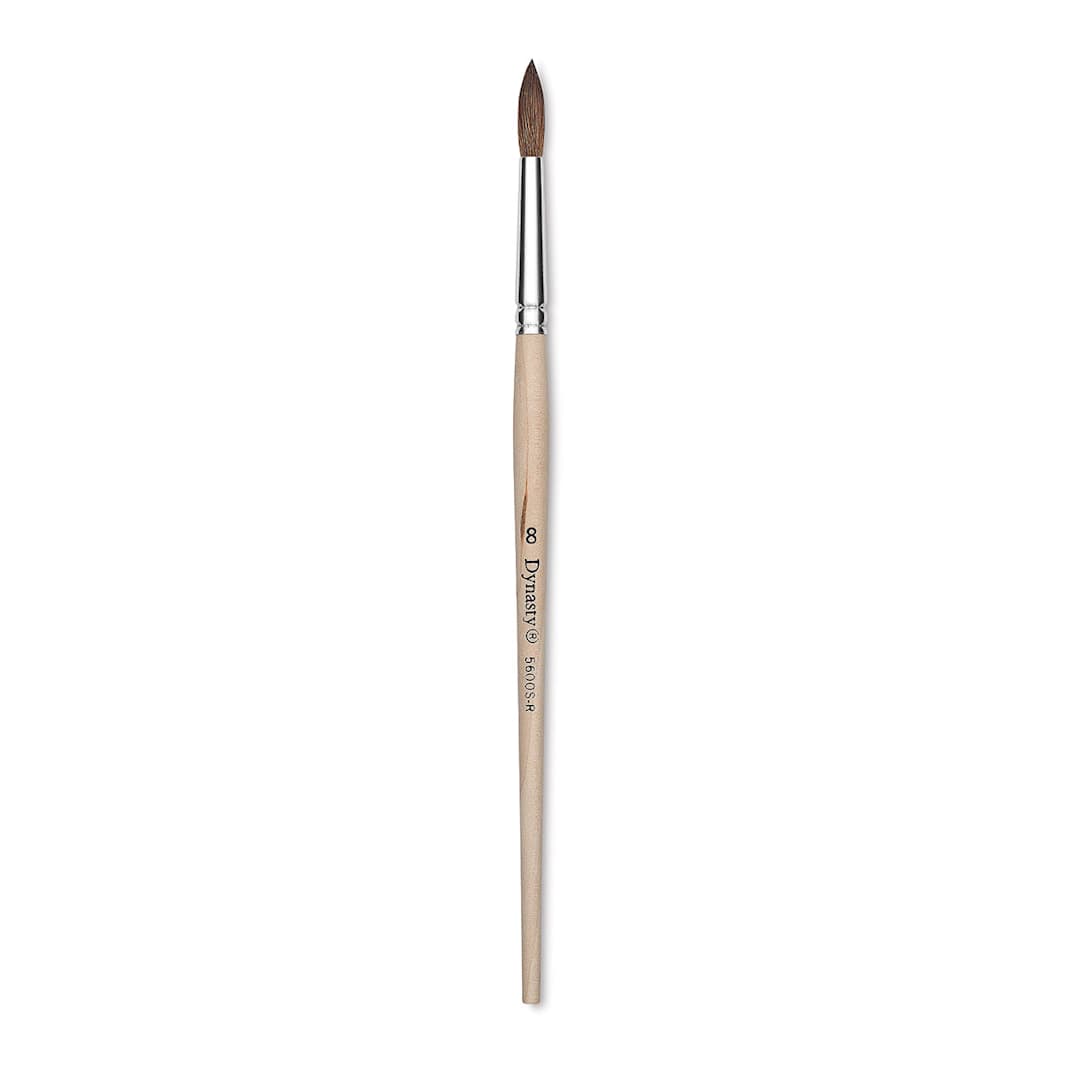 Open in modal - Dynasty Faux Camel Watercolor Brush - Round, Size 8