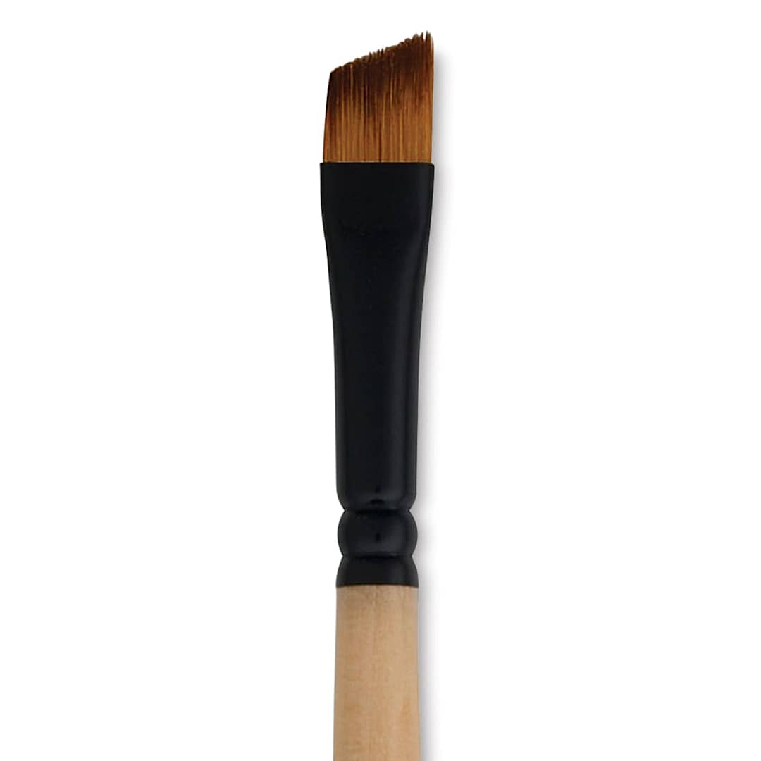 Open in modal - Dynasty Black Gold Brush - Angular, Short Handle, Size 3/8" close up