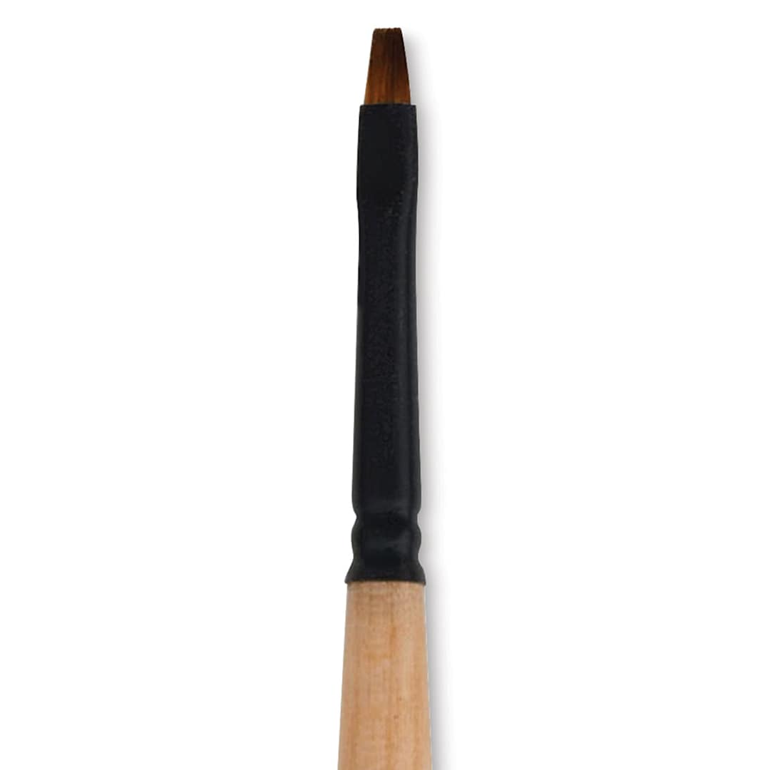 Open in modal - Dynasty Black Gold Brush - Chisel Blender, Short Handle, Size 2 close up
