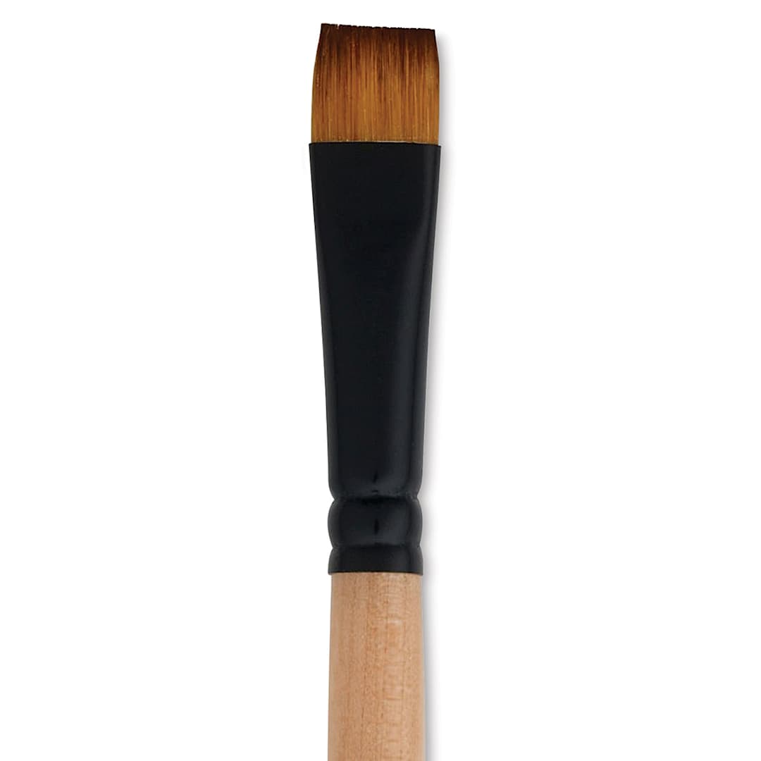 Open in modal - Dynasty Black Gold Brush - Chisel Blender, Short Handle, Size 12 close up