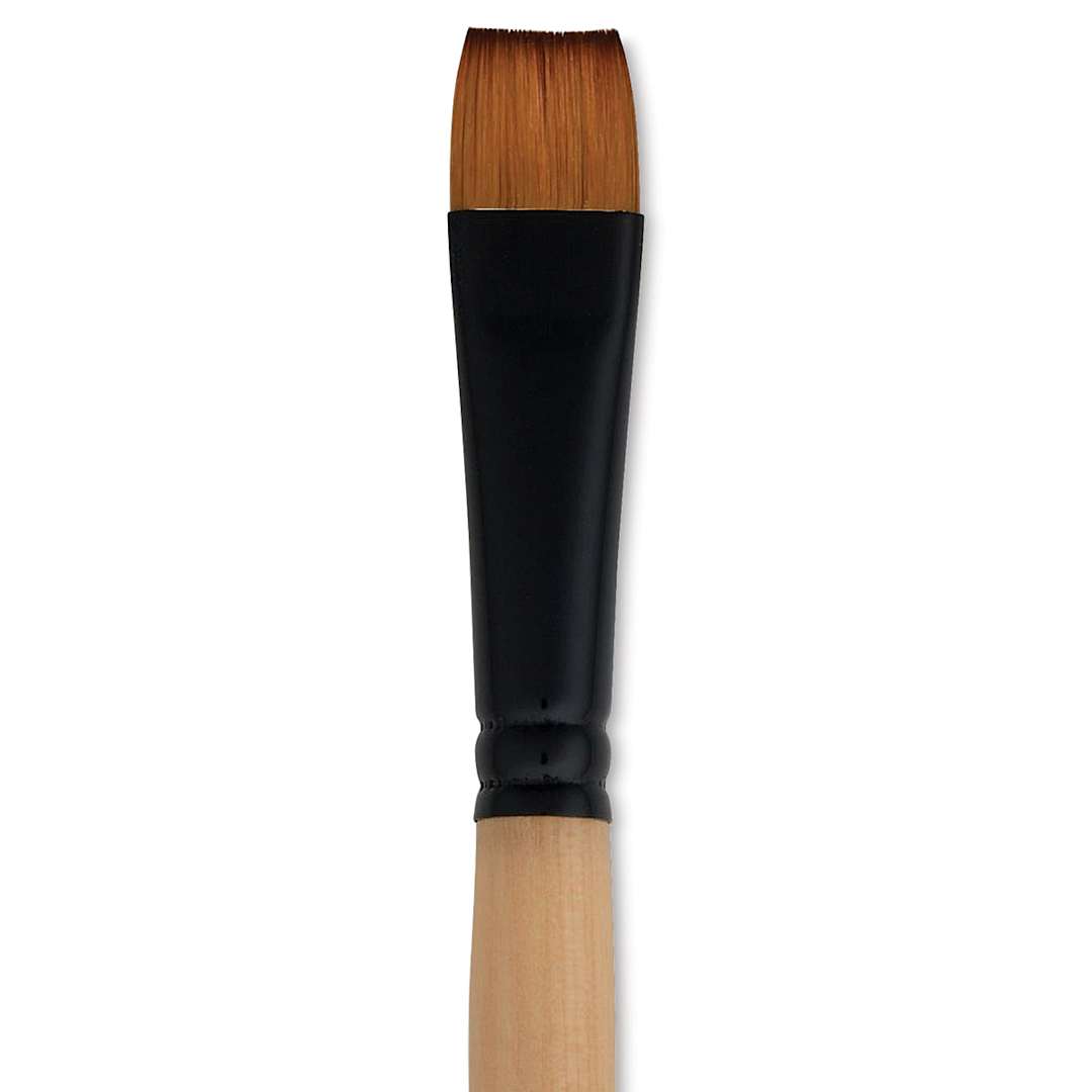 Open in modal - Dynasty Black Gold Brush - Chisel Blender, Short Handle, Size 16 close up