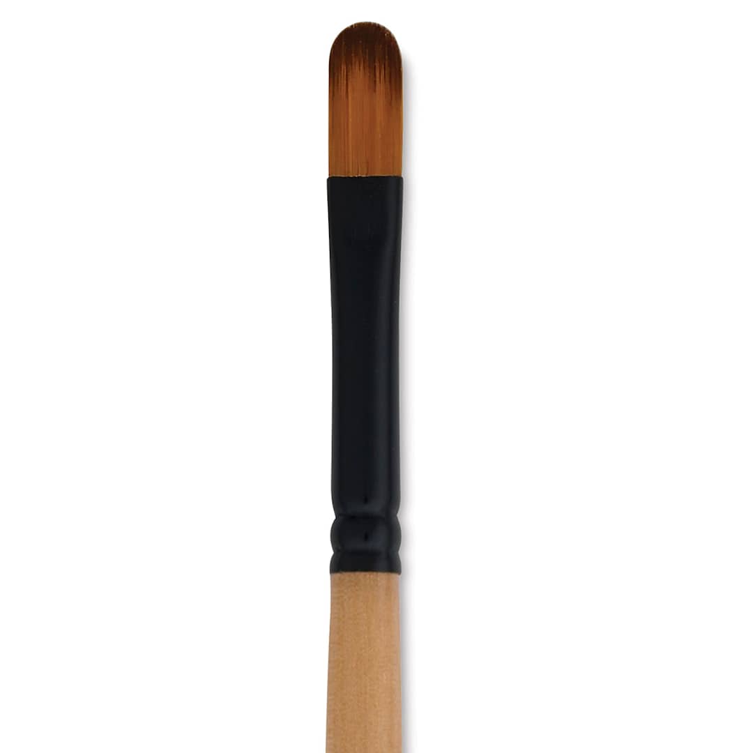 Open in modal - Dynasty Black Gold Brush - Filbert, Short Handle, Size 8 close up