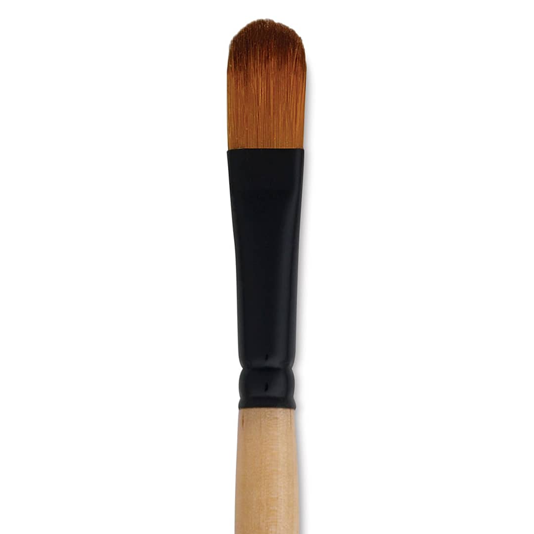 Open in modal - Dynasty Black Gold Brush - Filbert, Short Handle, Size 12 close up