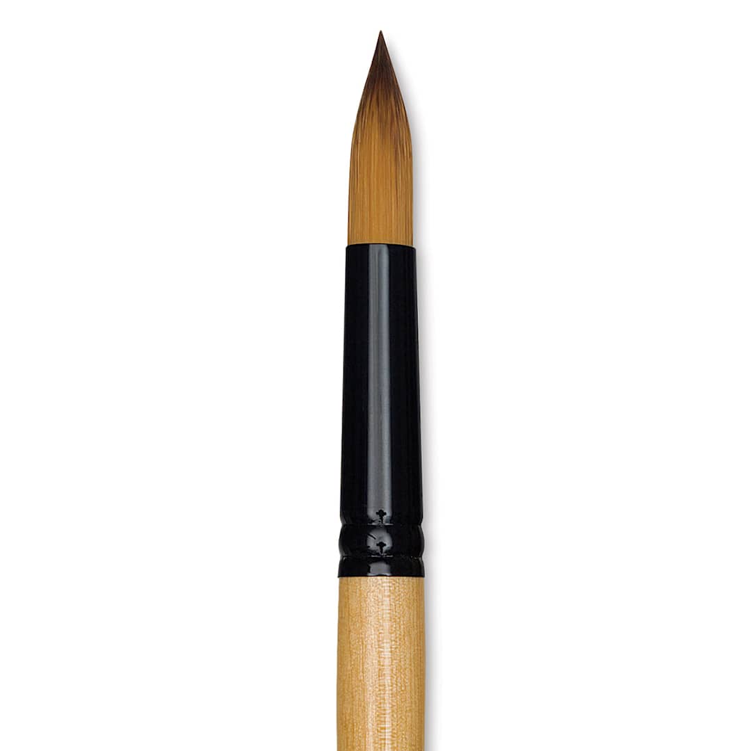 Open in modal - Dynasty Black Gold Synthetic Brush - Jumbo Round, Short Handle close up
