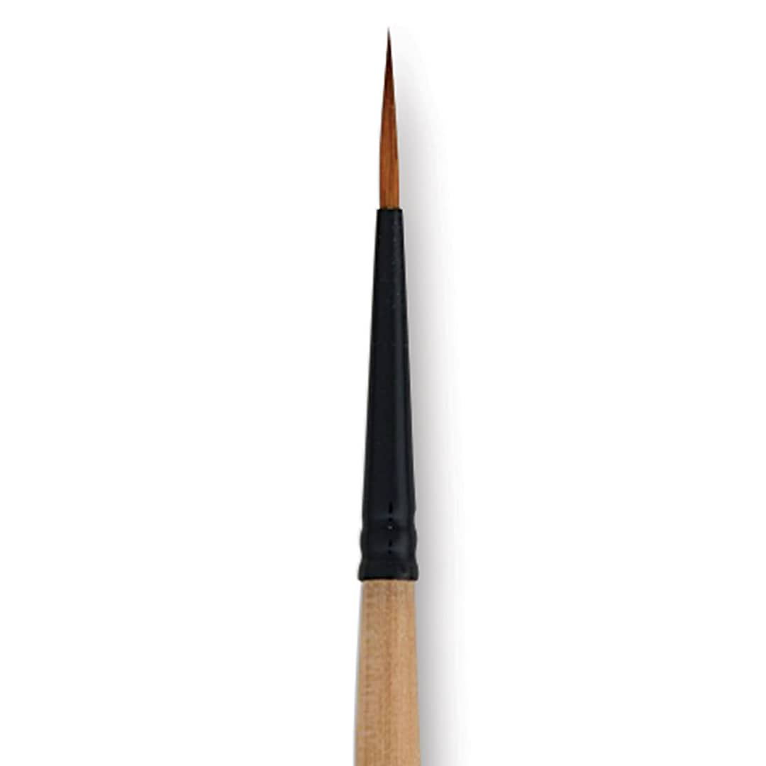 Open in modal - Dynasty Black Gold Brush - Liner, Short Handle, Size 1 close up