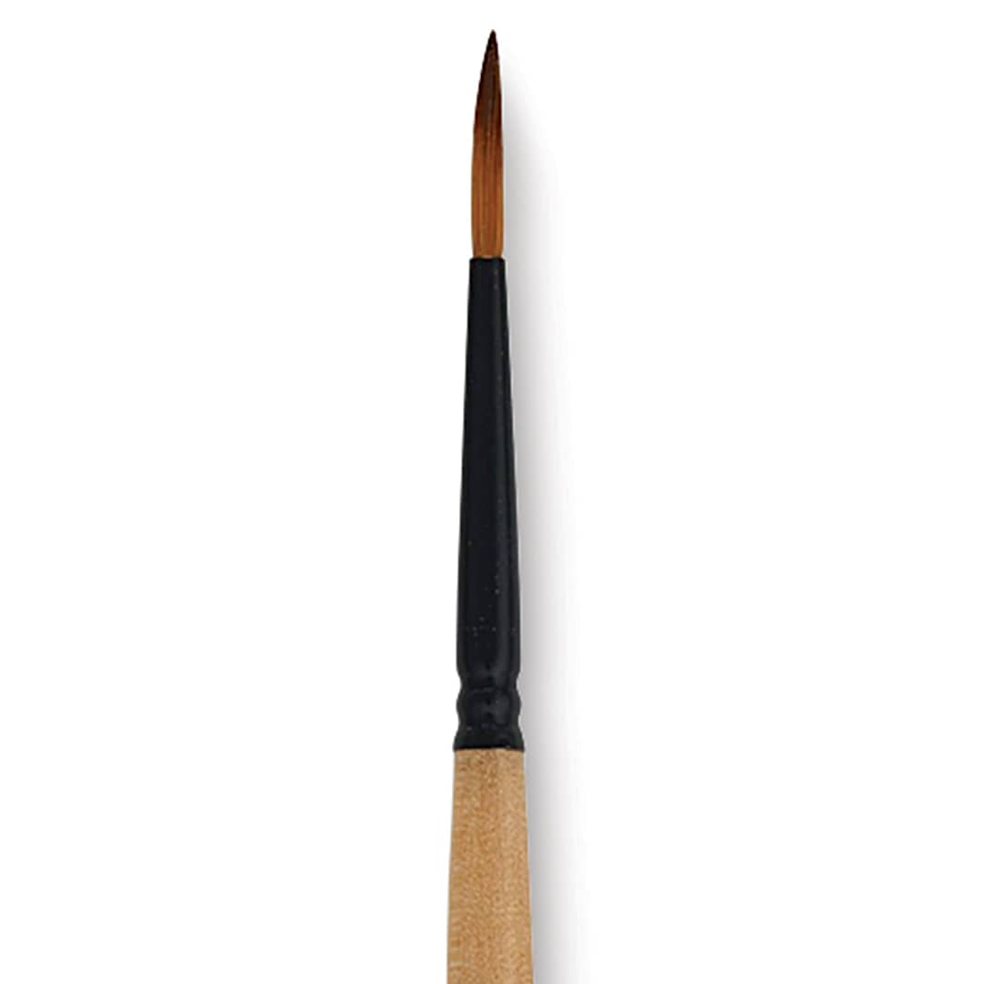 Open in modal - Dynasty Black Gold Brush - Liner, Short Handle, Size 2 close up