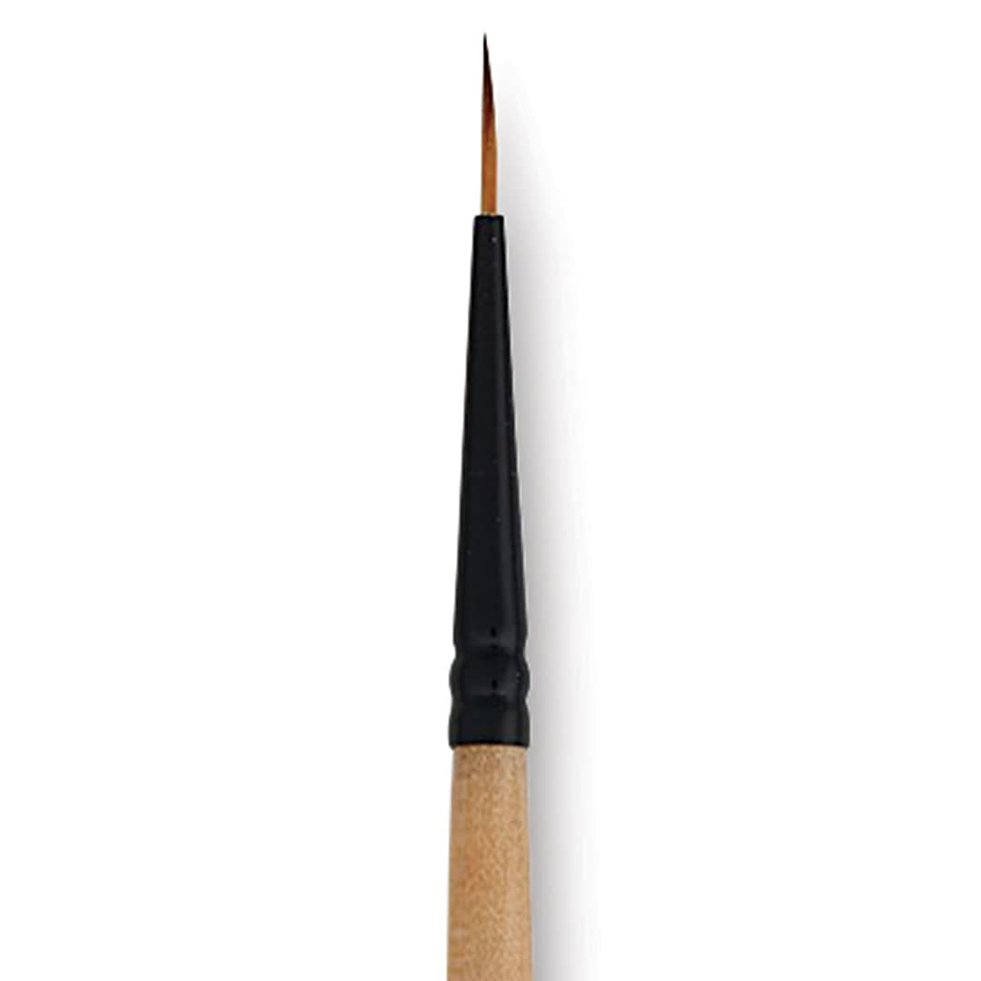 Open in modal - Dynasty Black Gold Brush - Liner, Short Handle, Size 5/0 close up