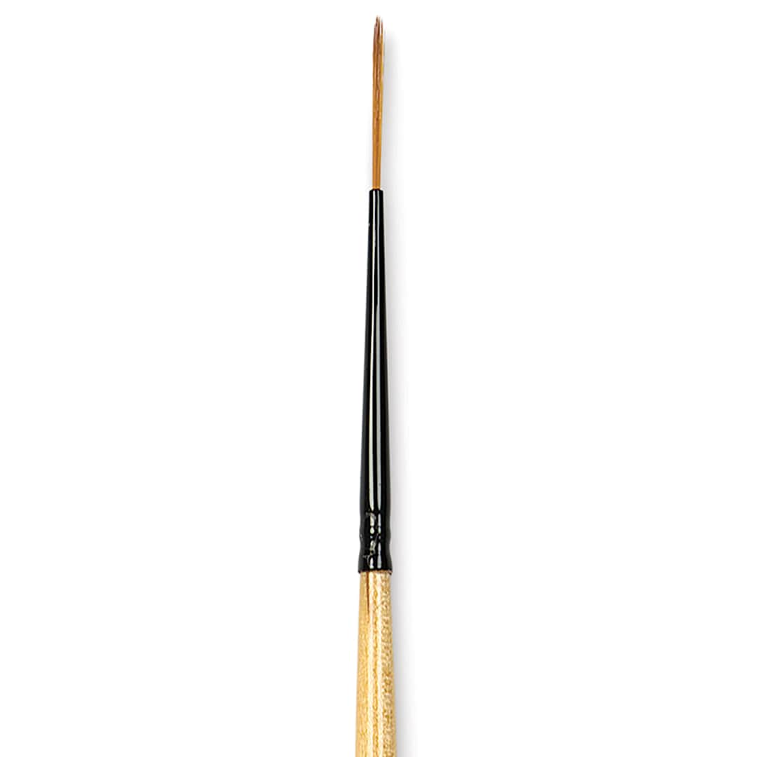 Open in modal - Dynasty Black Gold Brush - Mini Script, Short Handle, Size 20/0, close-up