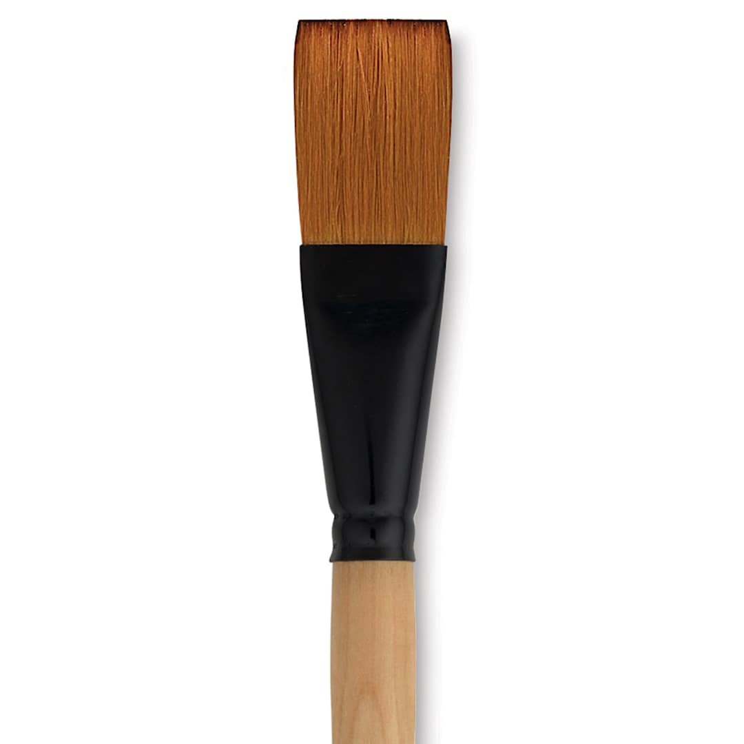 Open in modal - Dynasty Black Gold Brush - One Stroke, Short Handle, Size 1" close up