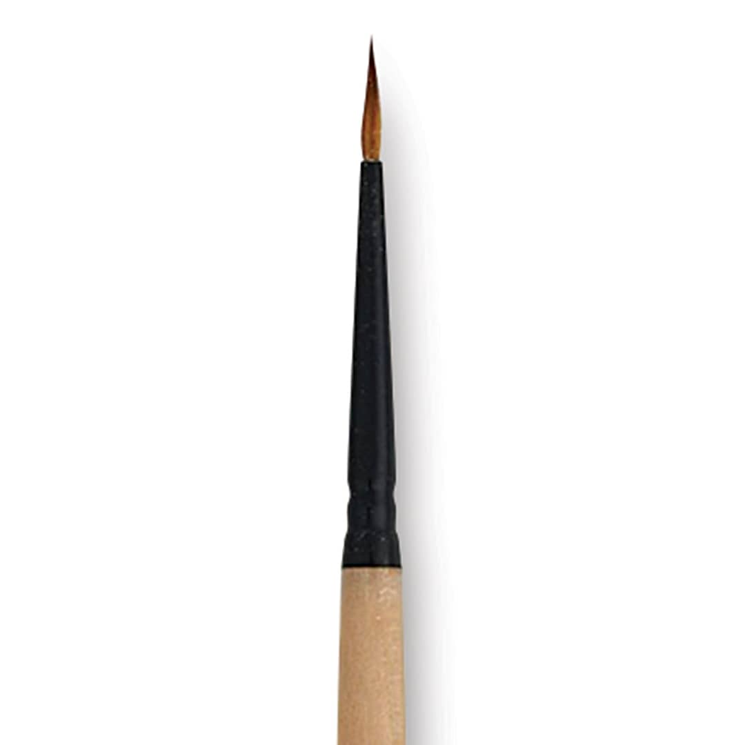 Open in modal - Dynasty Black Gold Brush - Round, Short Handle, Size 0 close up