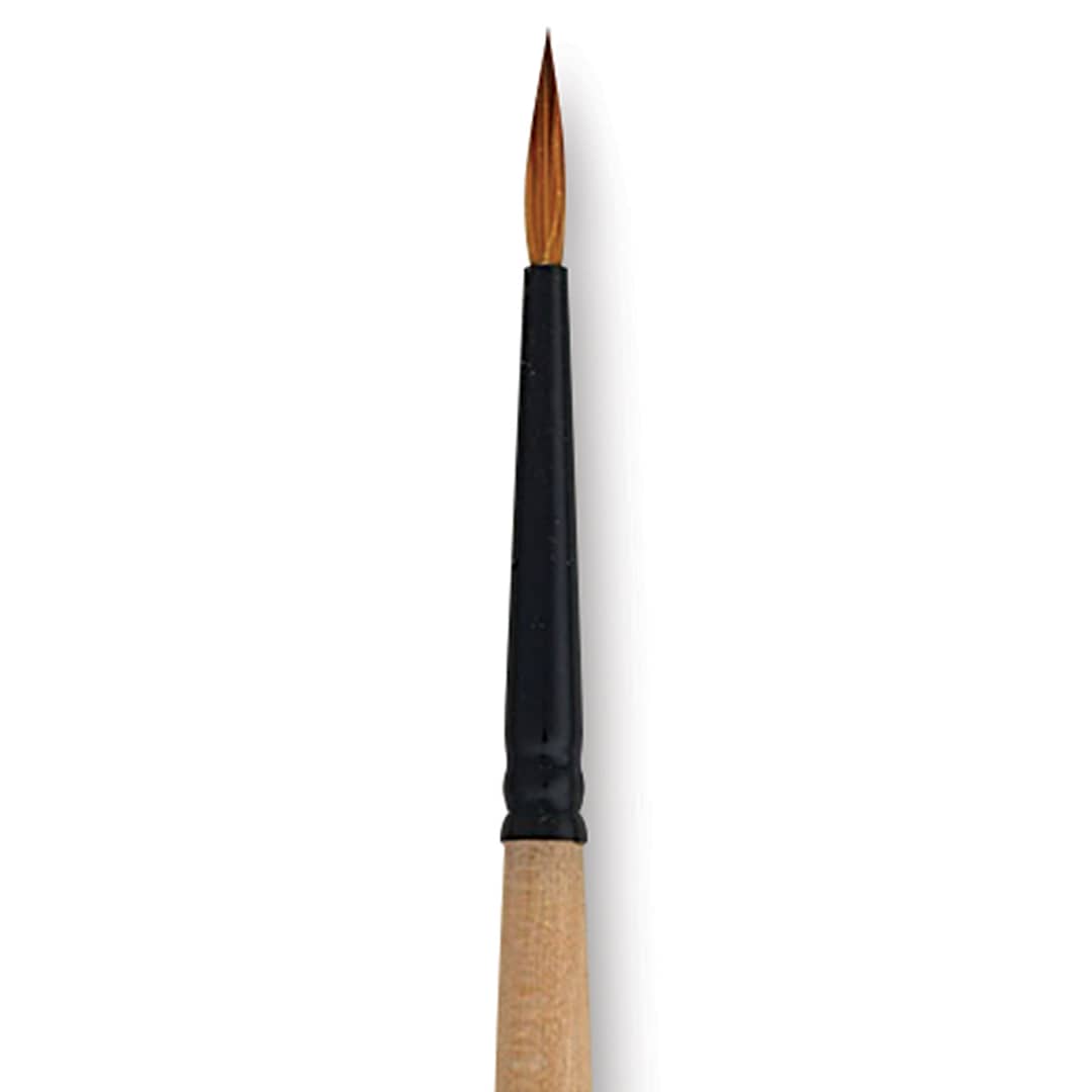 Open in modal - Dynasty Black Gold Brush - Round, Short Handle, Size 2 close up