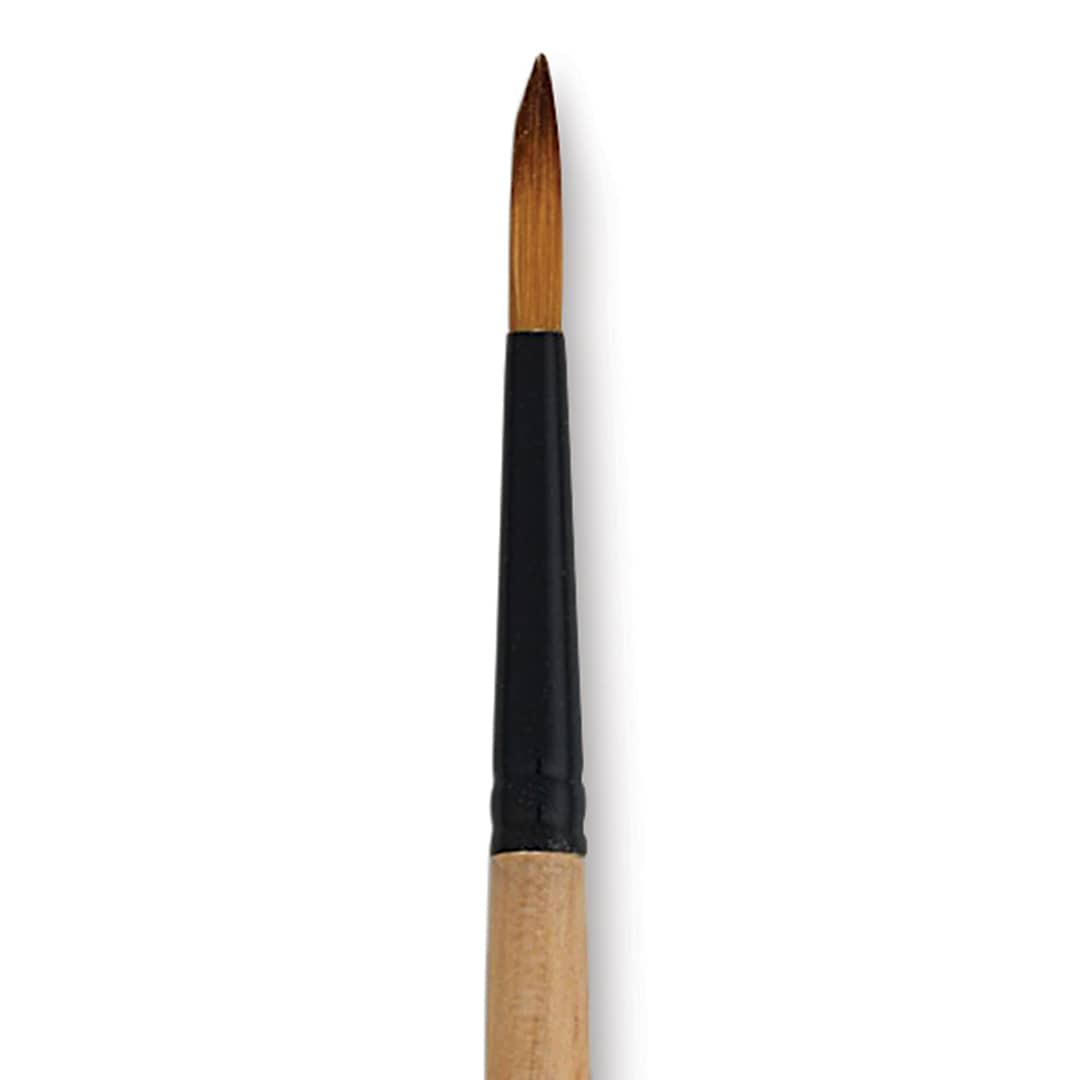 Open in modal - Dynasty Black Gold Brush - Round, Short Handle, Size 5 close up