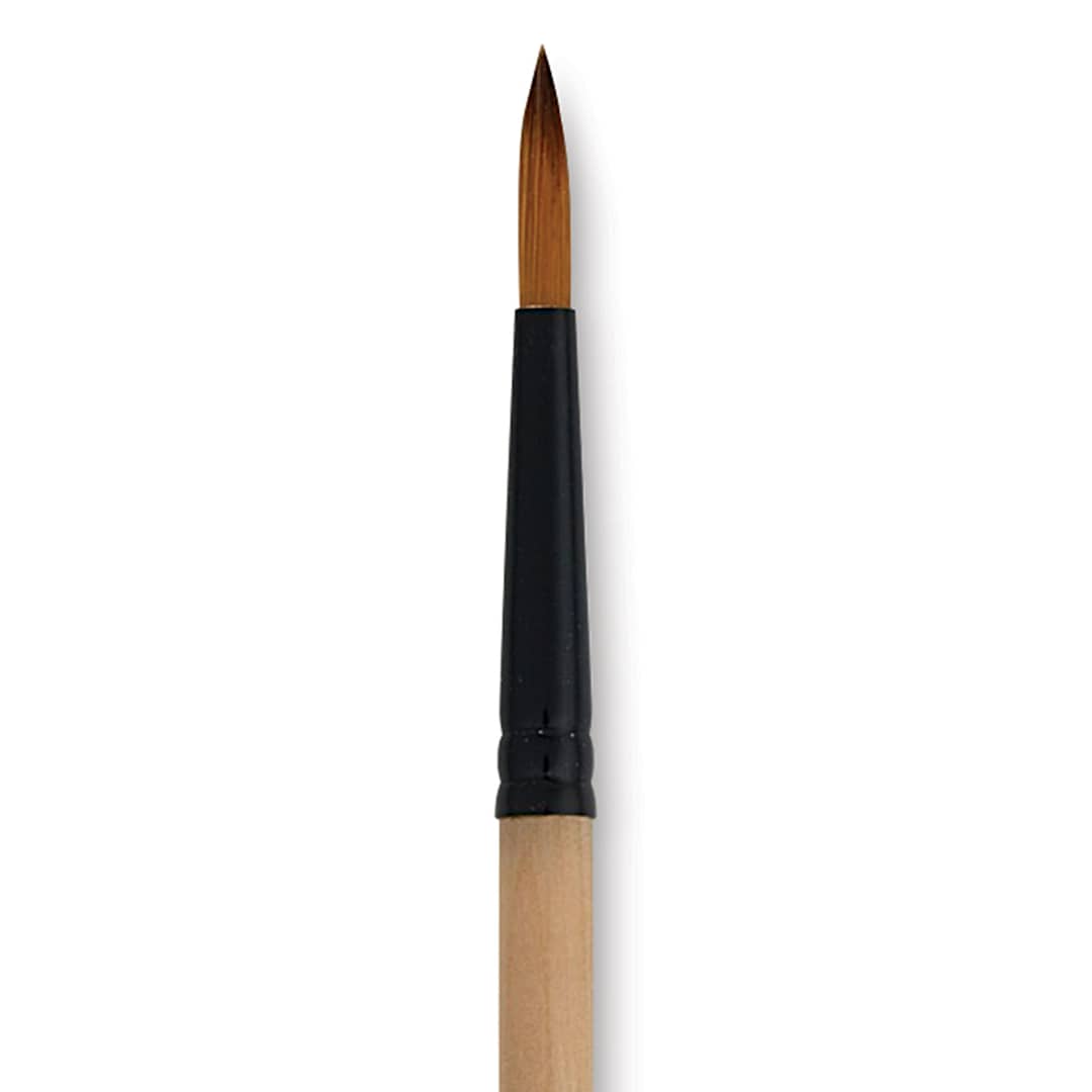 Open in modal - Dynasty Black Gold Brush - Round, Short Handle, Size 6 close up