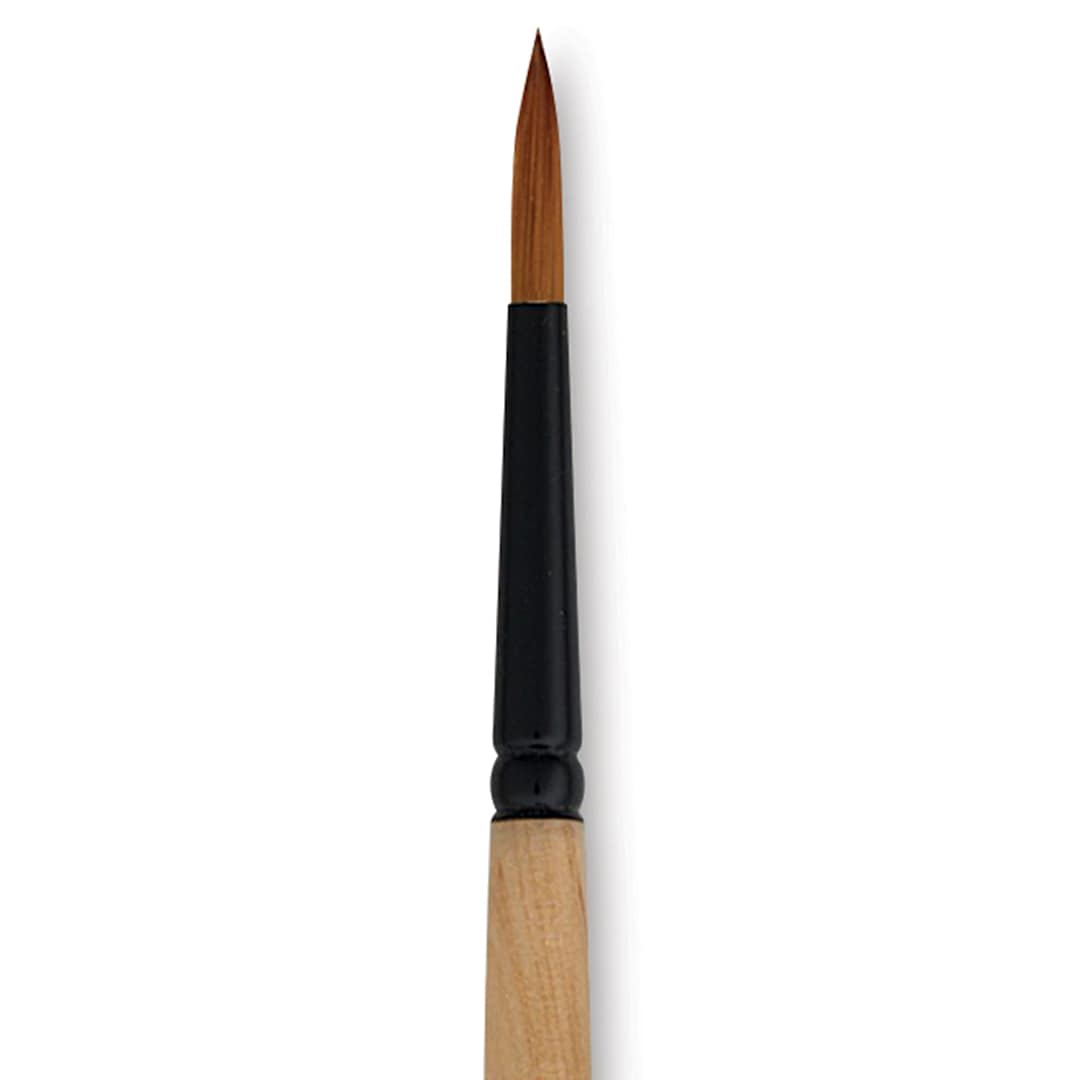 Open in modal - Dynasty Black Gold Brush - Round, Short Handle, Size 7 close up