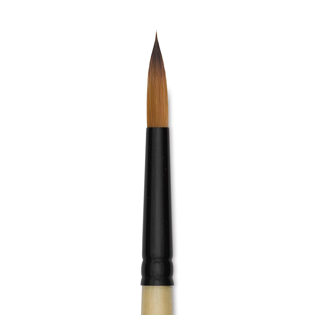 Open in modal - Dynasty Black Gold Brush - Round, Short Handle, Size 8 close up