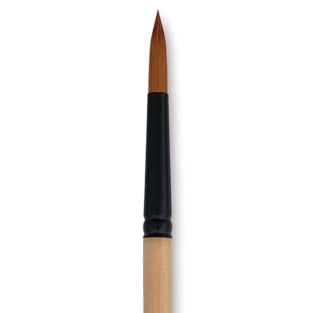 Open in modal - Dynasty Black Gold Brush - Round, Short Handle, Size 9 close up