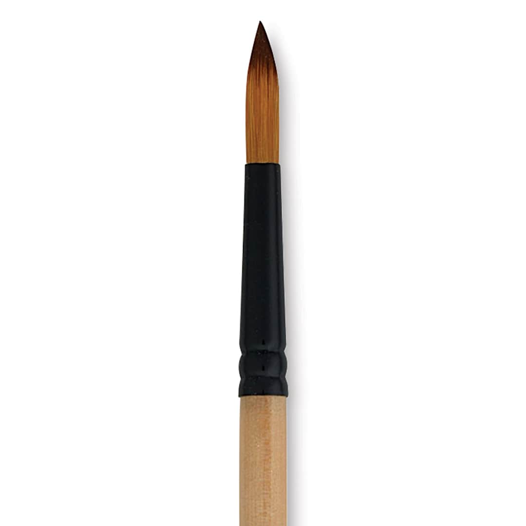 Open in modal - Dynasty Black Gold Brush - Round, Short Handle, Size 10 close up