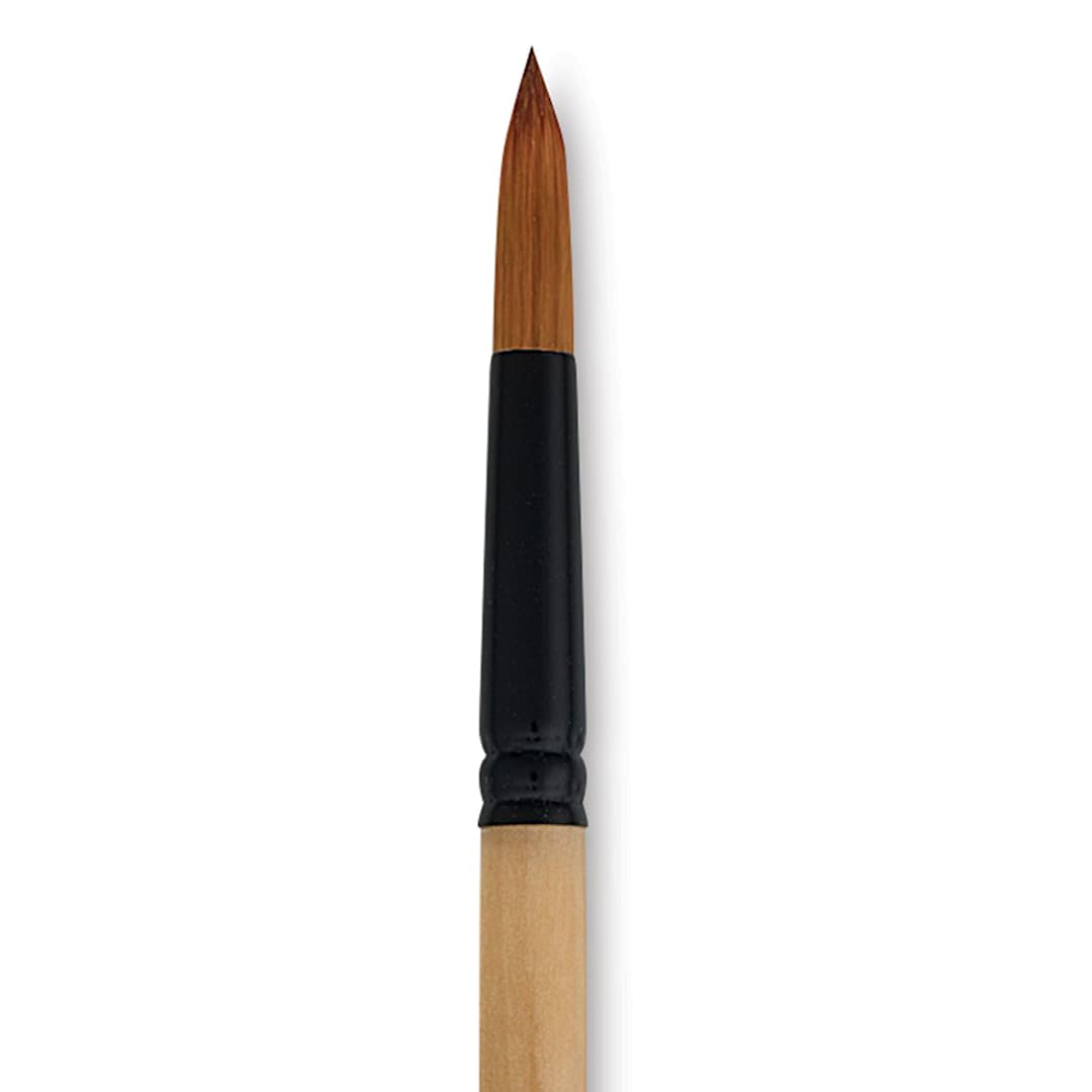 Open in modal - Dynasty Black Gold Brush - Round, Short Handle, Size 14 close up