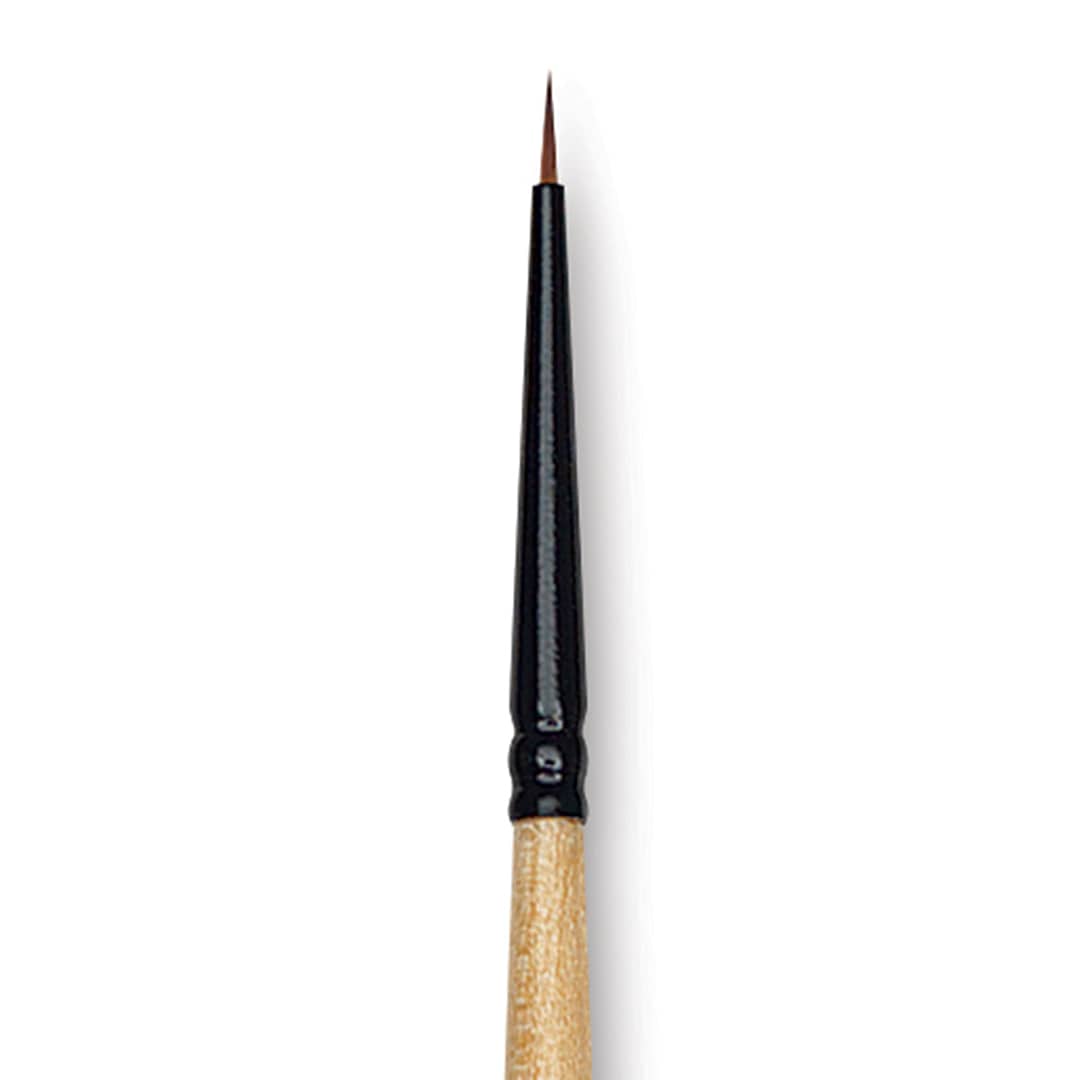 Open in modal - Dynasty Black Gold Brush - Round, Short Handle, Size 5/0 close up