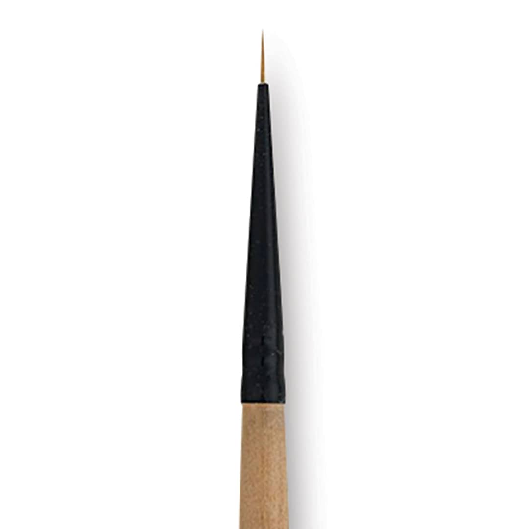 Open in modal - Dynasty Black Gold Brush - Round, Short Handle, Size 10/0 close up