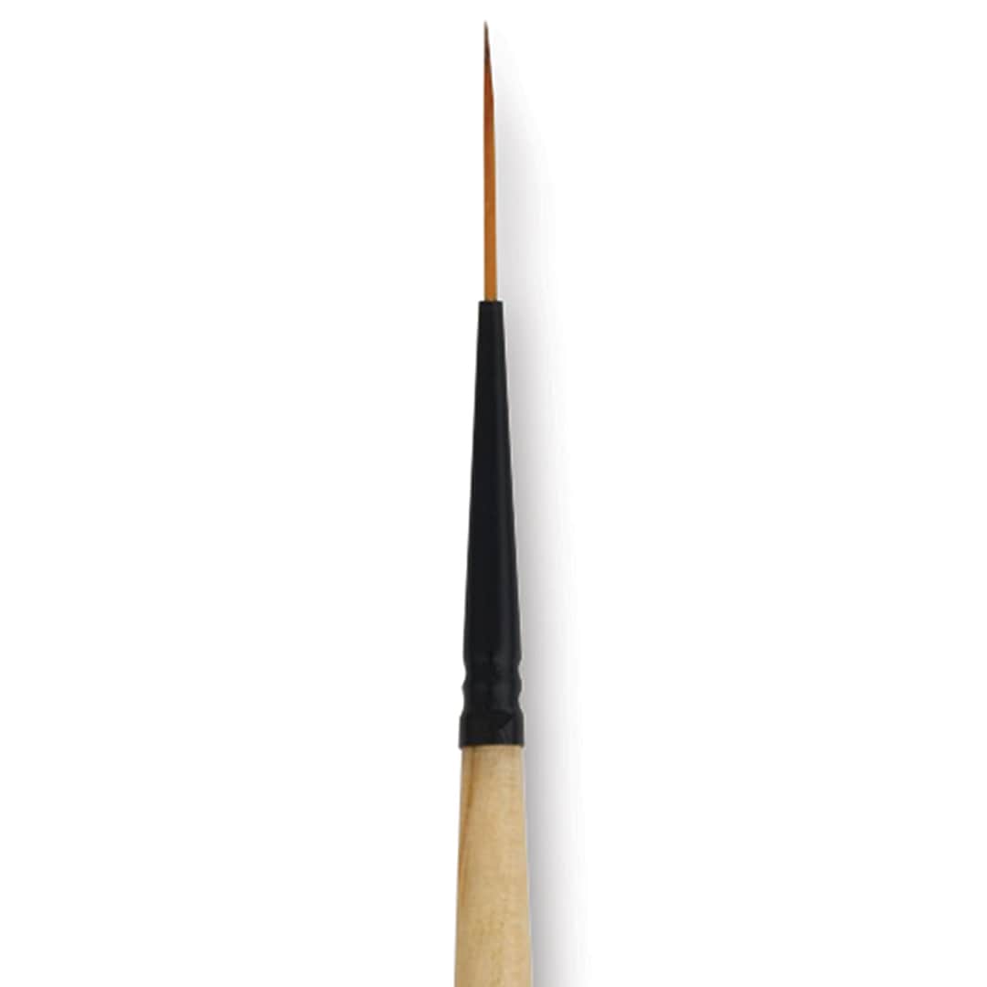 Open in modal - Dynasty Black Gold Brush - Script, Short Handle, Size 5/0 close up