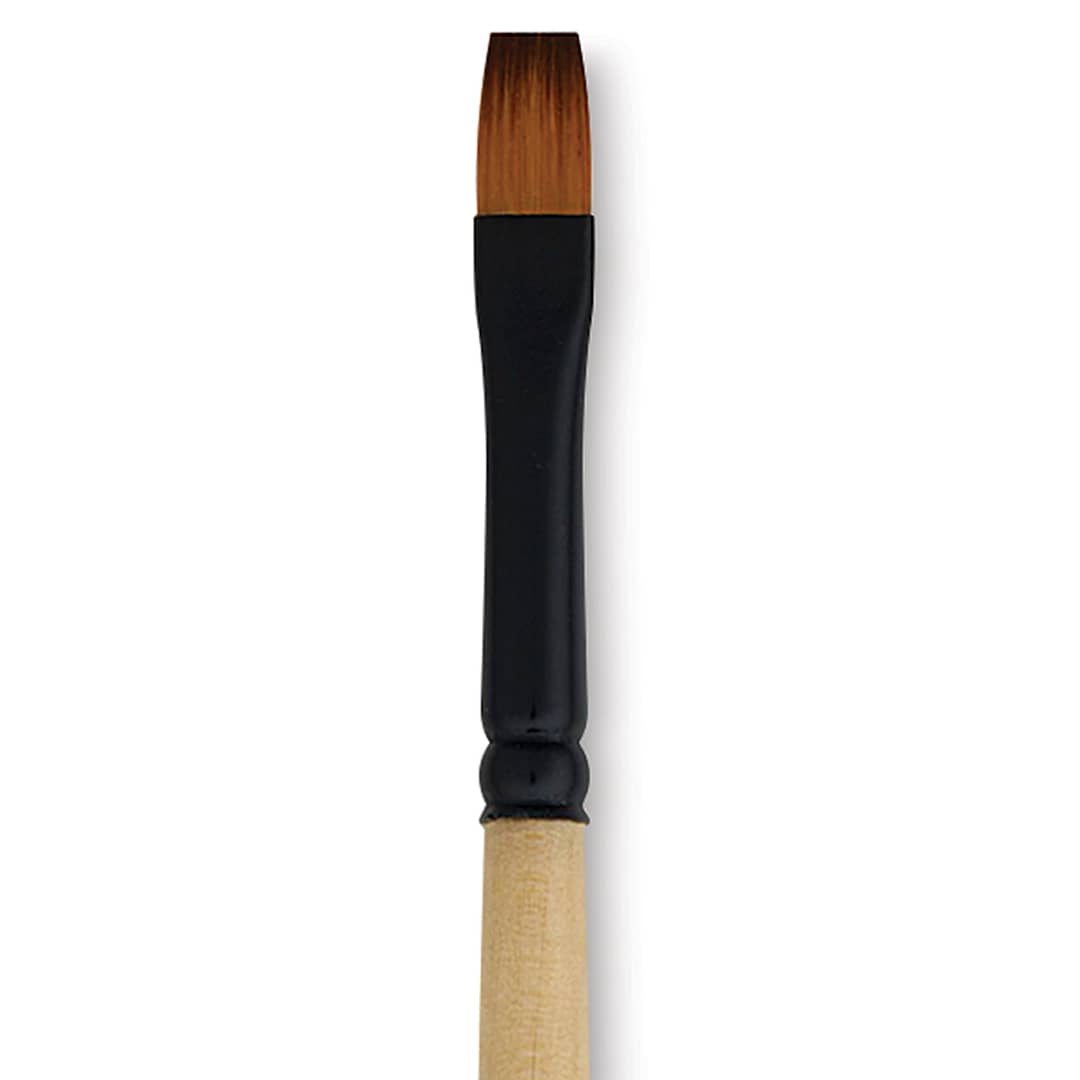 Open in modal - Dynasty Black Gold Brush - Shader, Short Handle, Size 8 close up