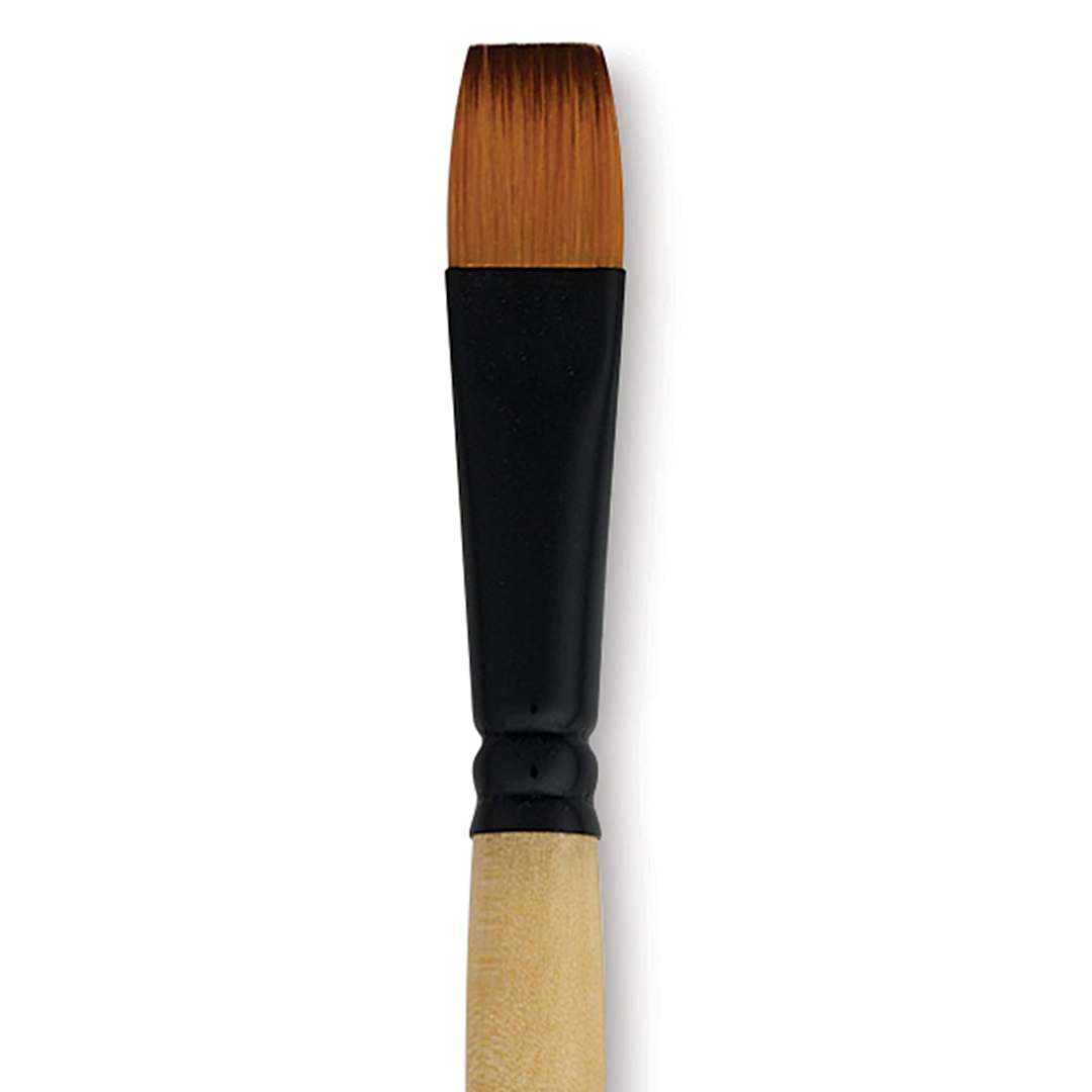 Open in modal - Dynasty Black Gold Brush - Shader, Short Handle, Size 14 close up