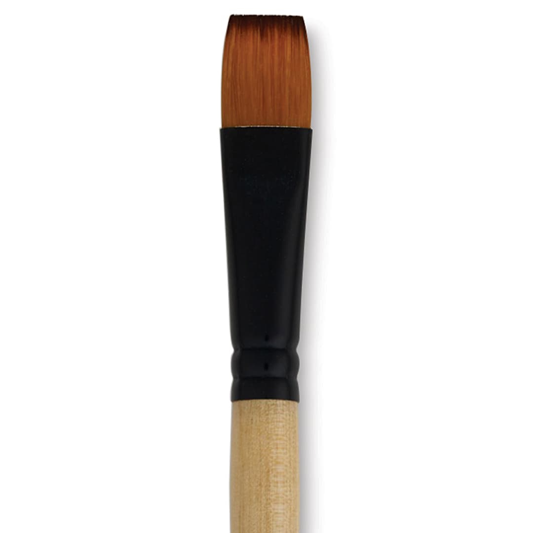 Open in modal - Dynasty Black Gold Brush - Shader, Short Handle, Size 18 close up