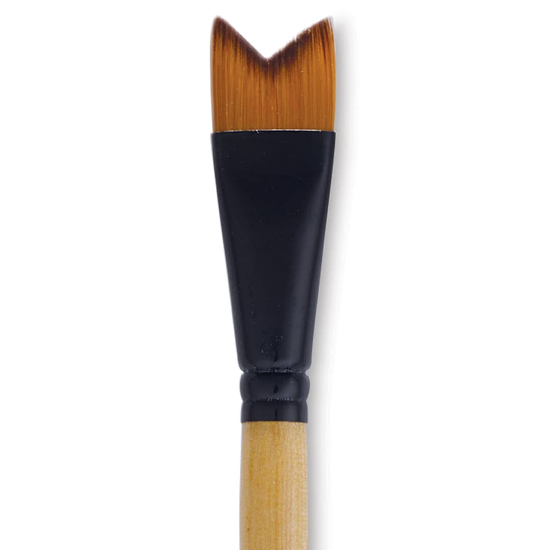 Open in modal - Dynasty Black Gold Brush - Whale's Tail, Short Handle, Size 3/4" close up