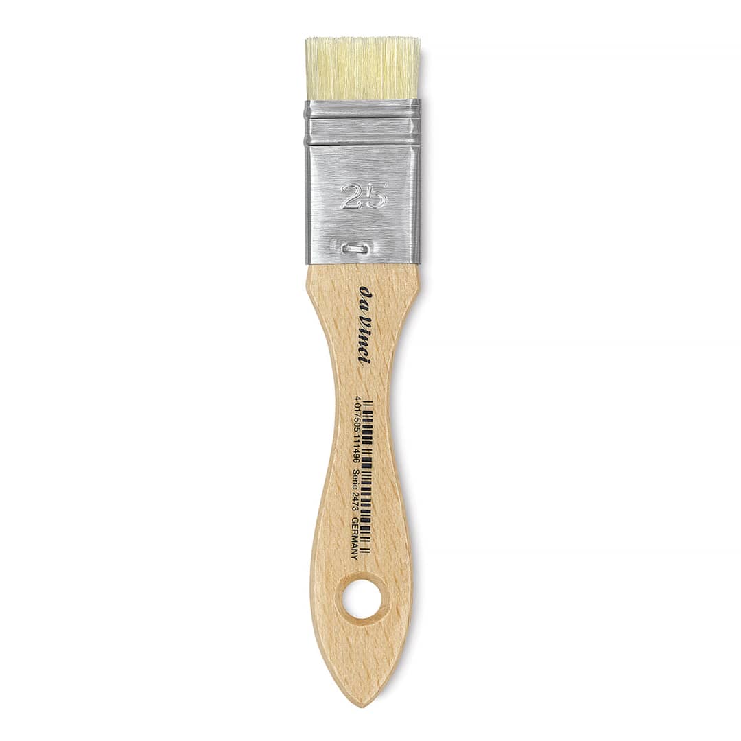 Open in modal - Da Vinci Maestro 2 Hog Bristle Brush - Mottler Extra Short, Short Handle, Size 25