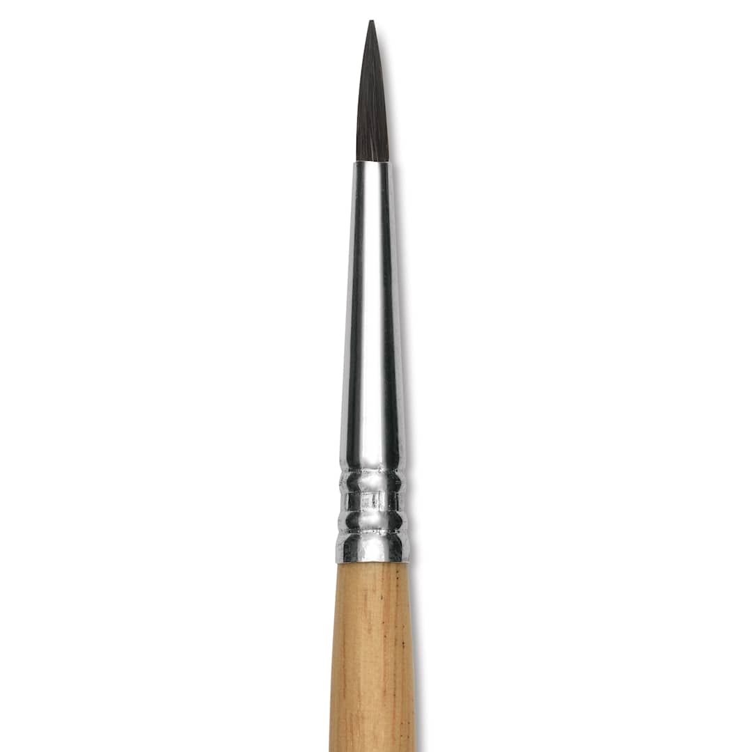 Open in modal - Escoda Squirrel Hair Ceramic Brush - Square Tip, Size 4 (Close-up of brush)
